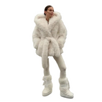 Women's Thick Warm Hooded Winter Plush Coat