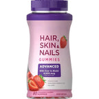 Biotin 6000mcg Strawberry Hair Skin and Nails Gummies 80 Count