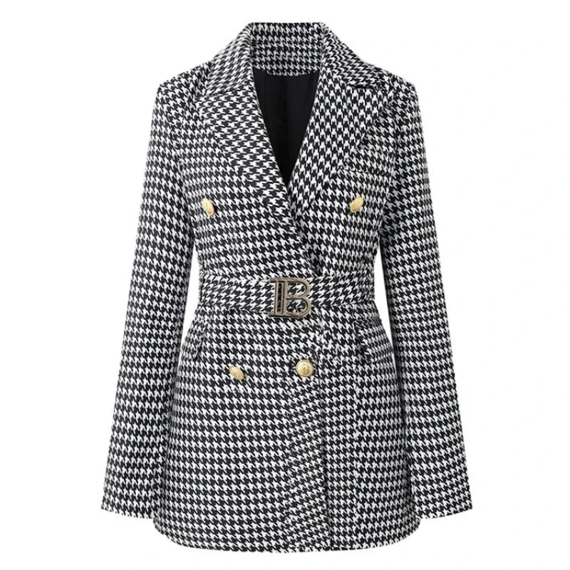 Women's Double Breasted Belted Blazer Dress