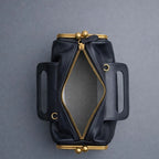 Women's Kiss Lock Frame Shoulder Bag and Clutch Purse
