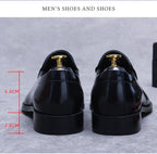 Men's Pointed Toe Genuine Cowhide Leather Loafers