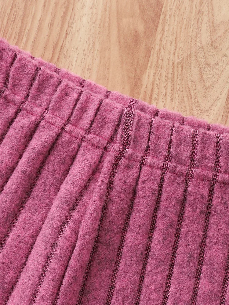 Girls' Knitted Long Sleeve Coat Long Pants Three-Piece Set T4855OBMDD