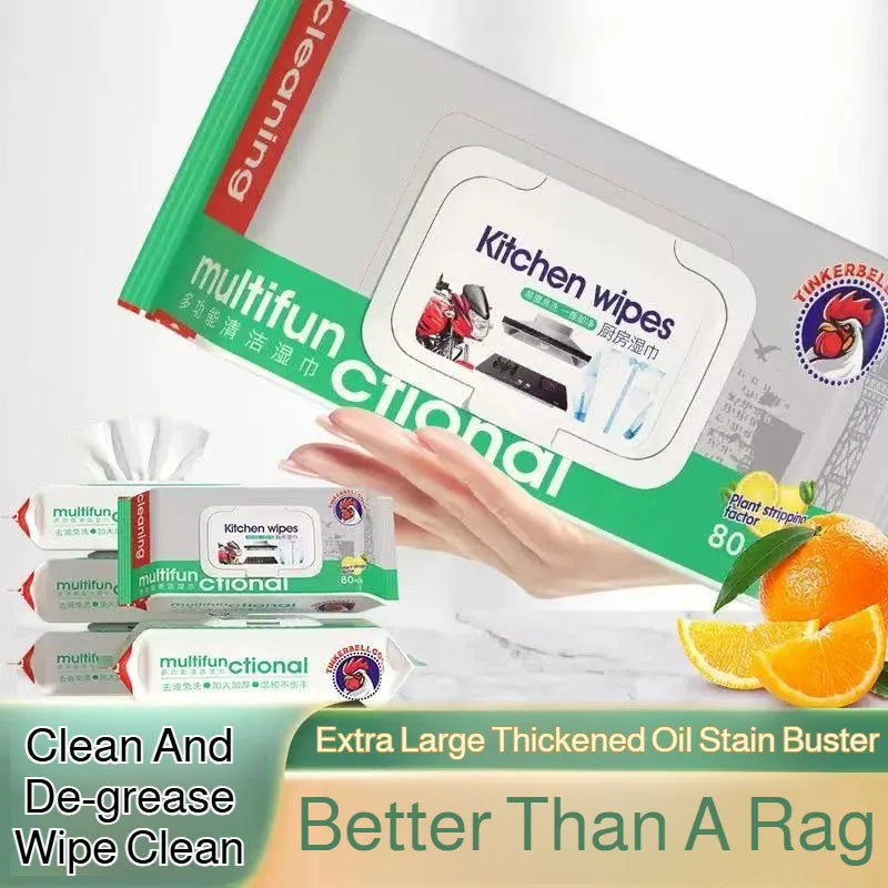 Multifunctional Heavy Duty Degreasing Wipes and Kitchen Towels