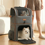 Portable Breathable Double Layer Pet Trolley Bag