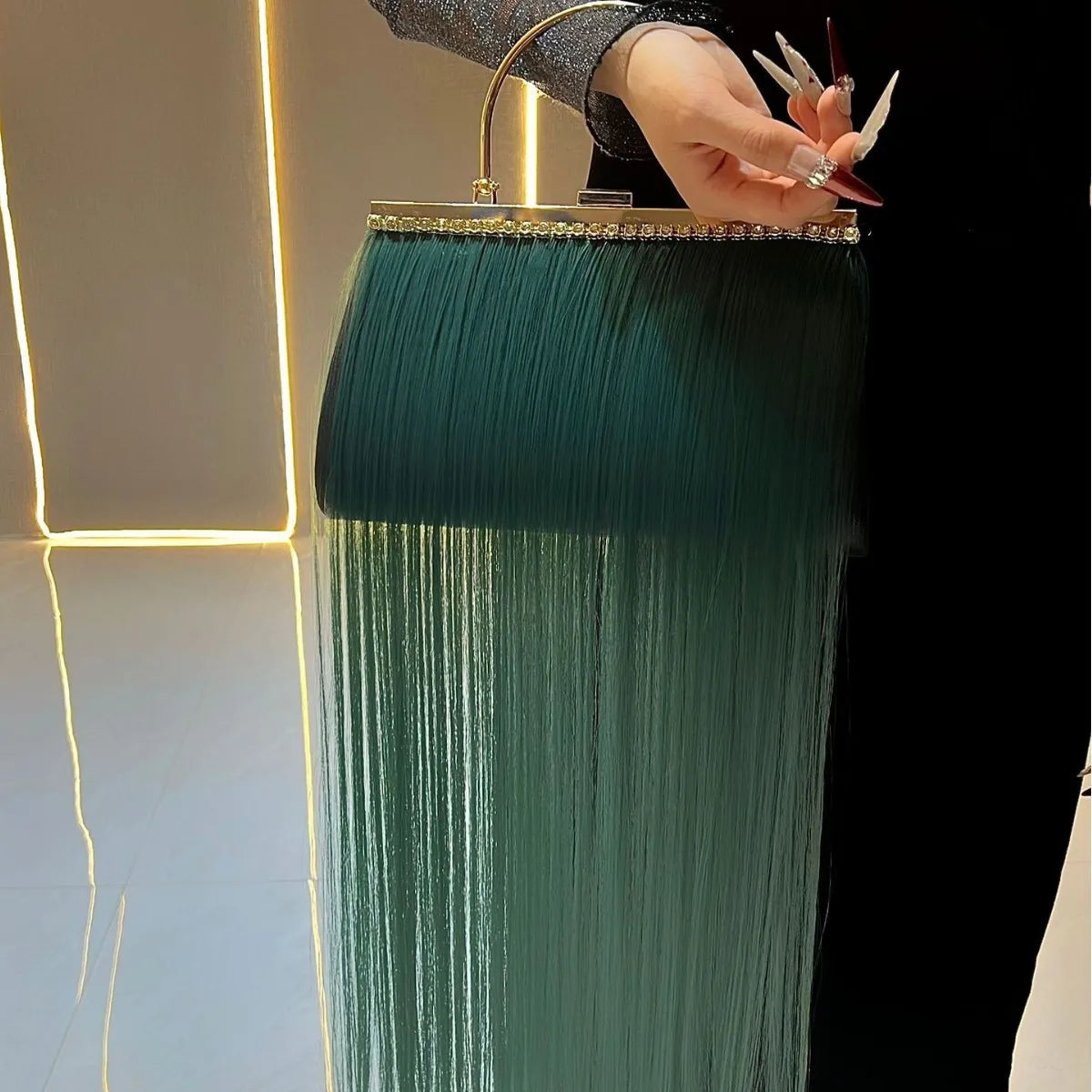 Women's Pleated Shell Pattern Clutch Shoulder Handbag
