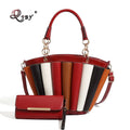 Women's Large Capacity Leather Top Handle Crossbody Bag