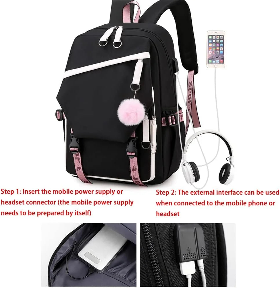 Girls' Cute Kawaii Cartoon School Backpack