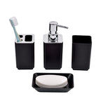 Bamboo Plastic Bathroom Accessory Set with Trash Can T234-8