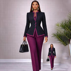 Men's Tailored Two-Piece Blazer and Pants Suit