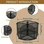 Rotating Metal Utensil Holder and Mesh Flatware Organizer