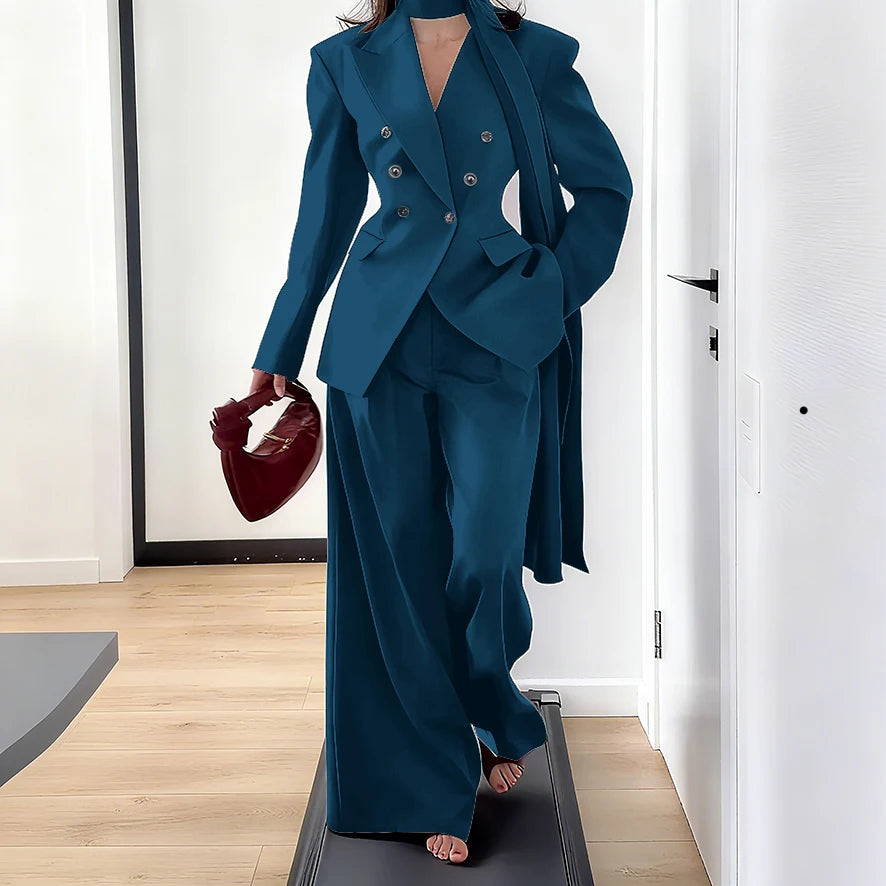 Men's Tailored Two-Piece Blazer and Pants Suit