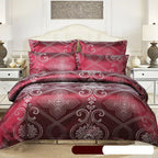 European Satin Jacquard Duvet Cover and Smooth Bedding Set