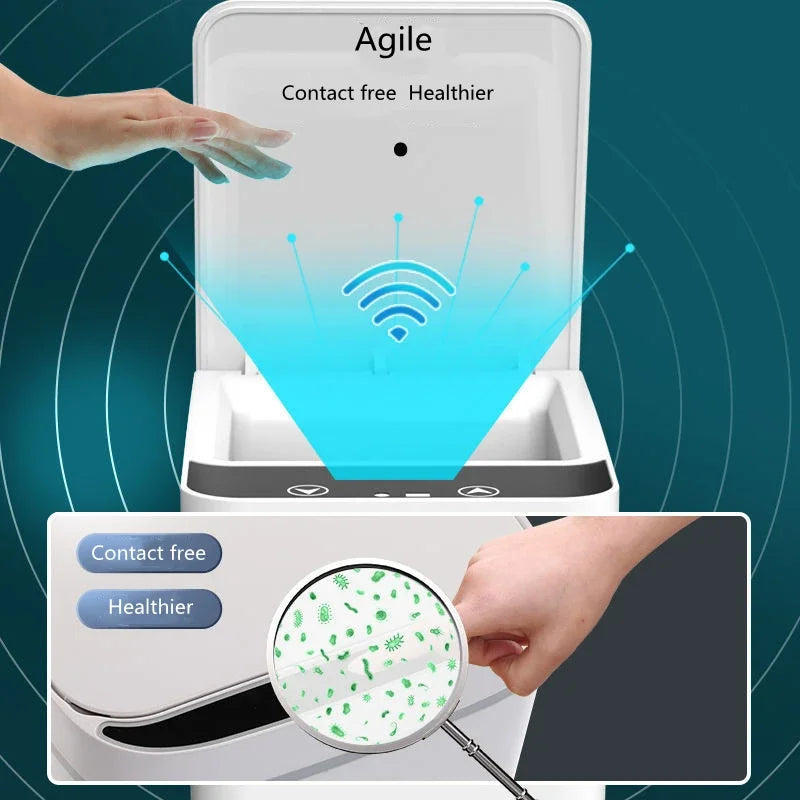 Automatic Smart Motion Sensor Trash Can with USB Charging