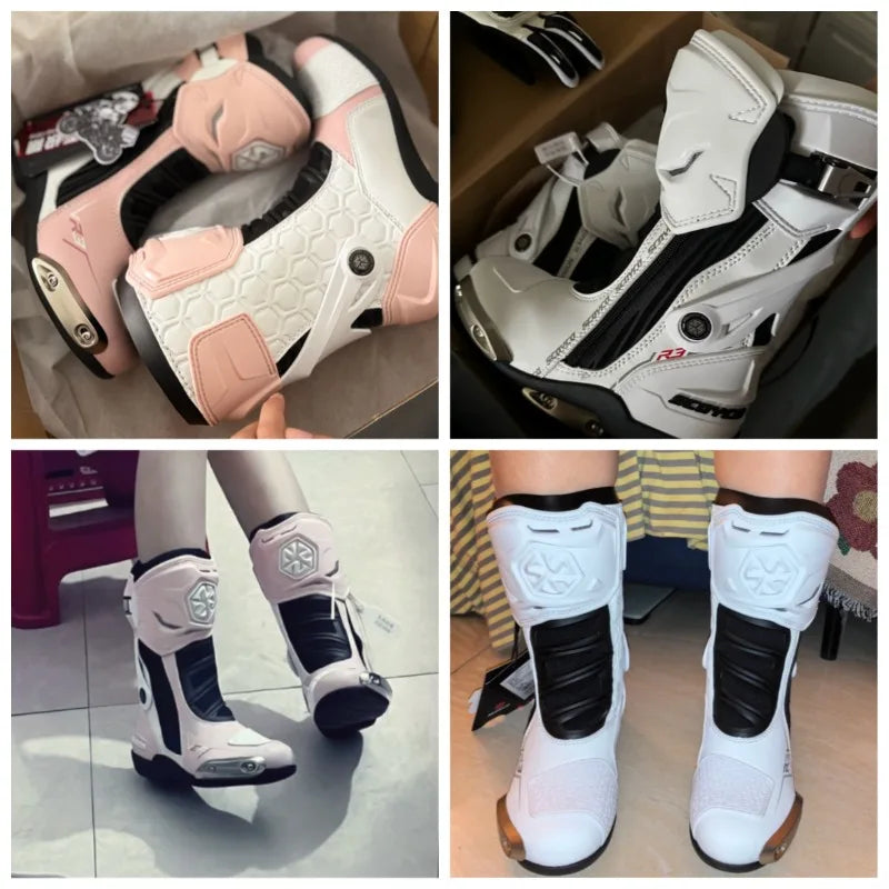 Women's Waterproof Anti-Slip Motorcycle Protective Riding Boots MR003W
