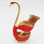Swan Tableware Holder and Stainless Steel Utensil Stand