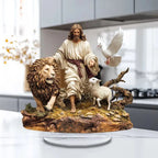 Flat Acrylic Nativity Scene Plaque and Tabletop Signboard