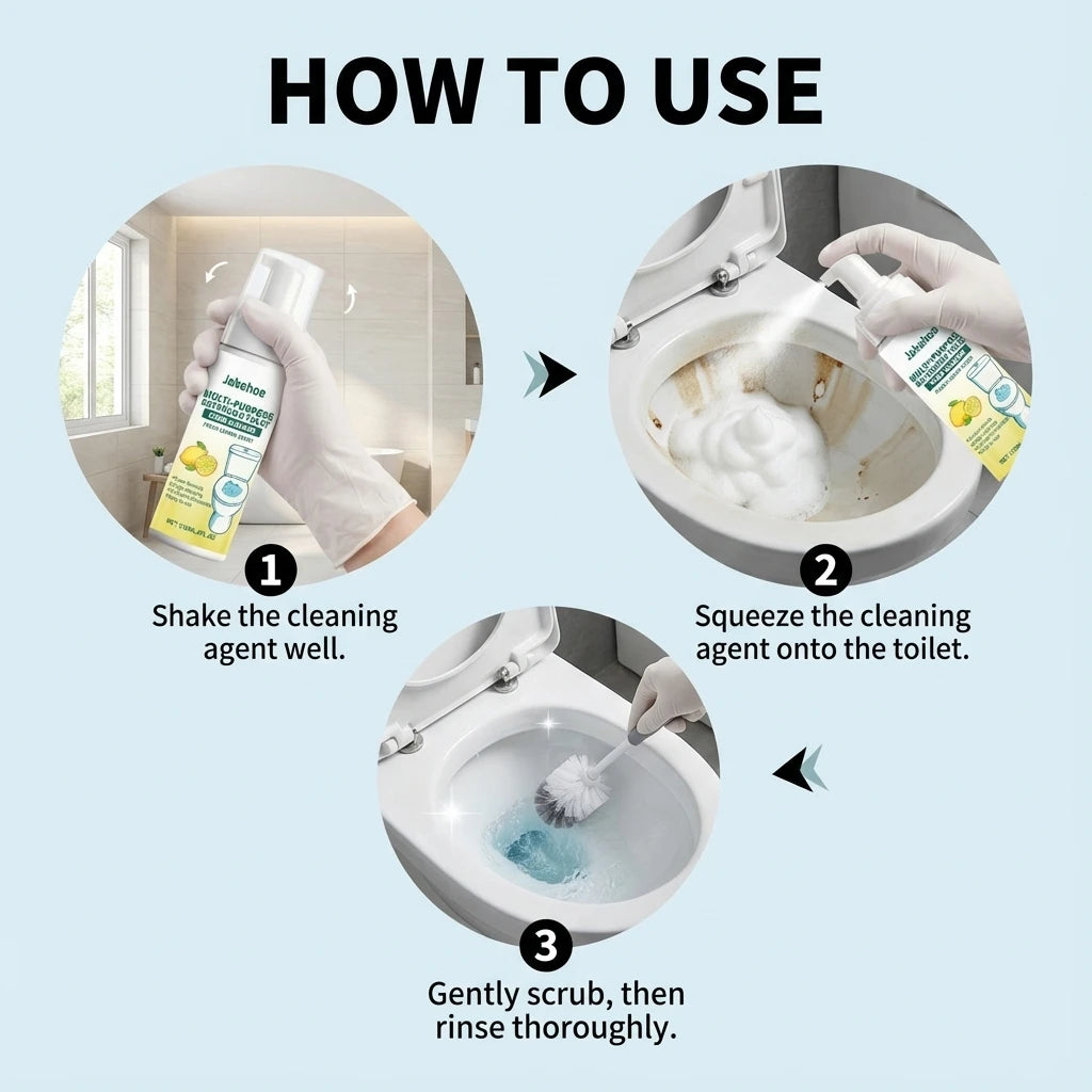Active Foam Bathroom Cleaner and Toilet Deodorizer Spray
