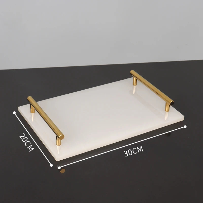 White Onyx Natural Marble Bathroom Accessory Set M28