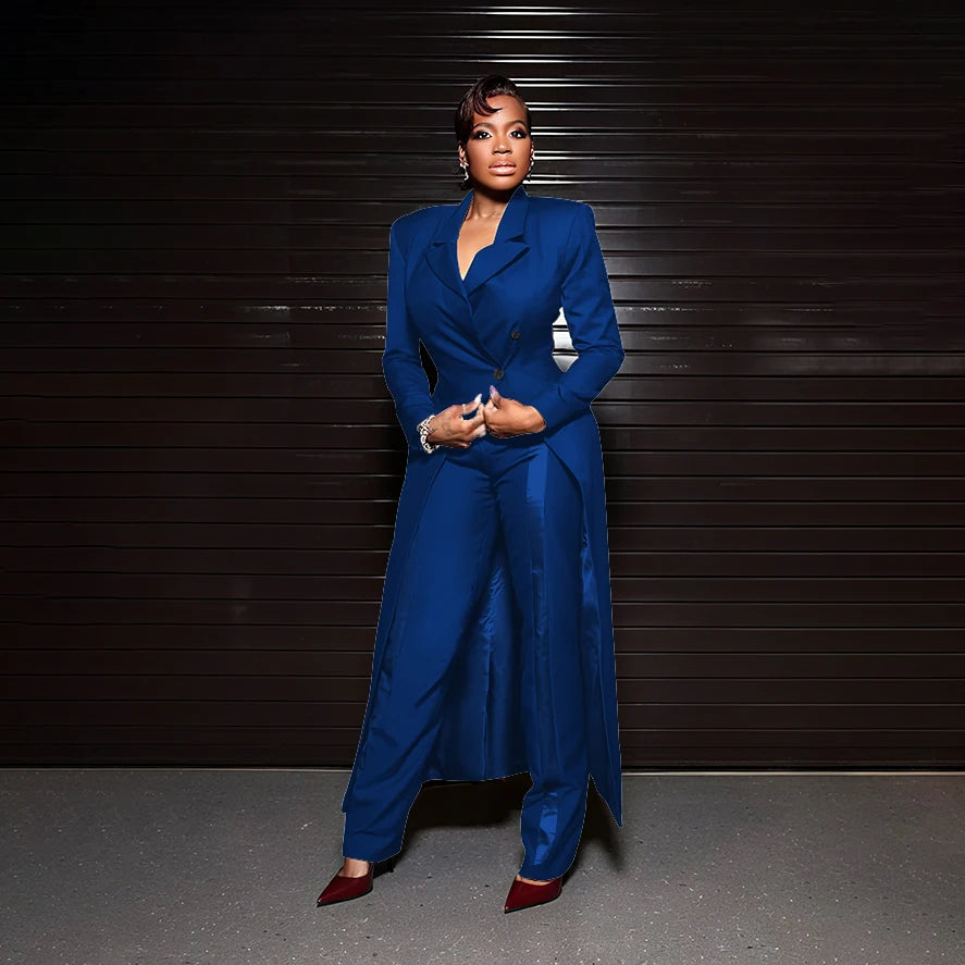 Men's Tailored Two-Piece Blazer and Pants Suit