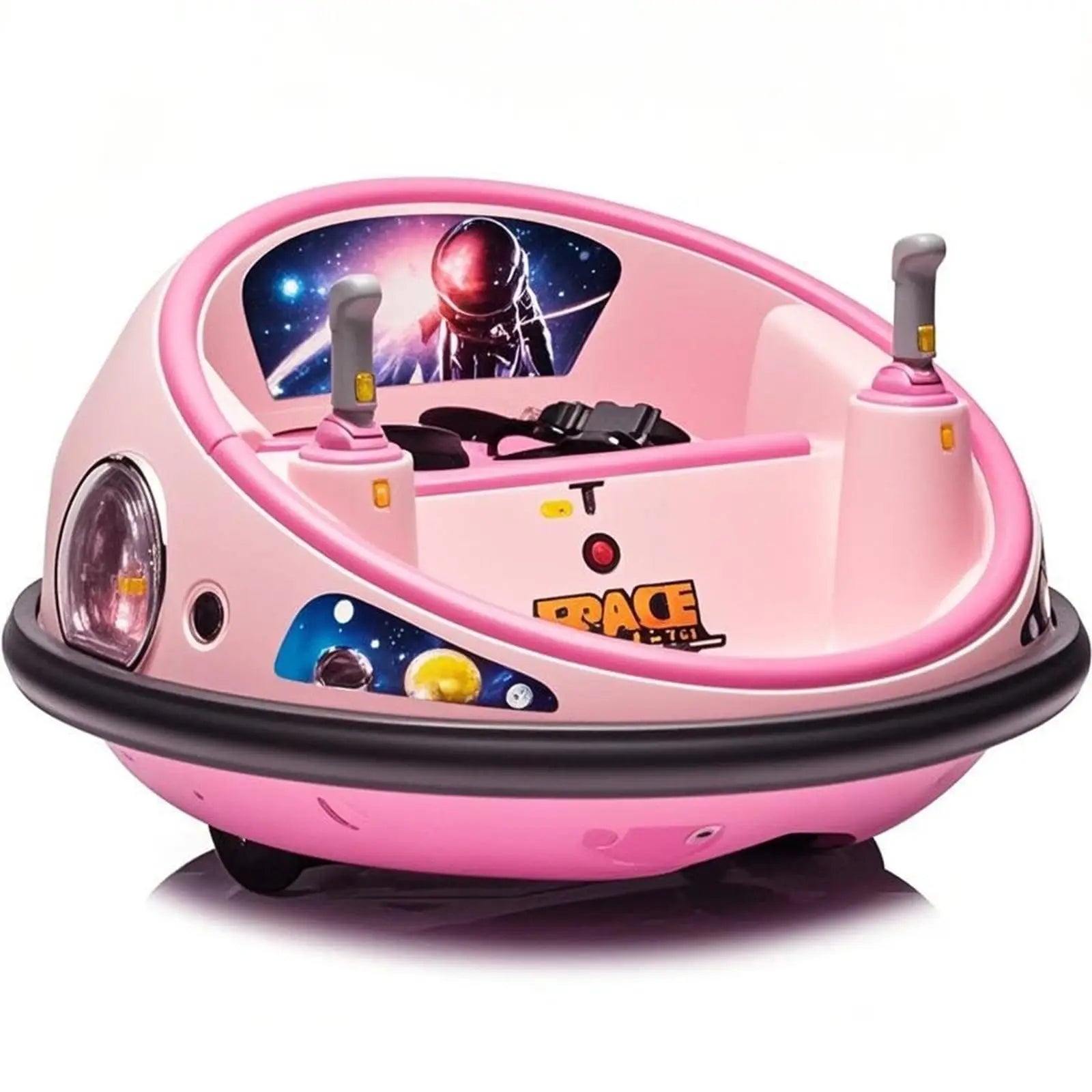 Kids' Electric Ride On Bumper Car with Remote Control and LED Lights