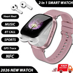 Two-in-One Smartwatch with Built-In Wireless TWS Earbuds D22