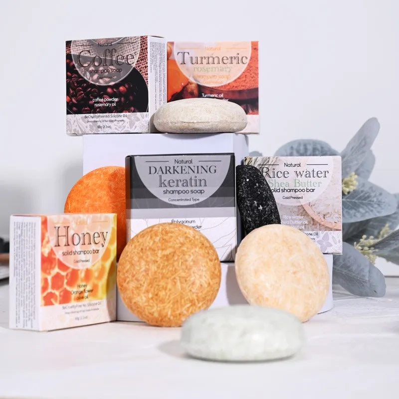 Natural Organic Solid Rice Shampoo Bar Soap 2.1 oz