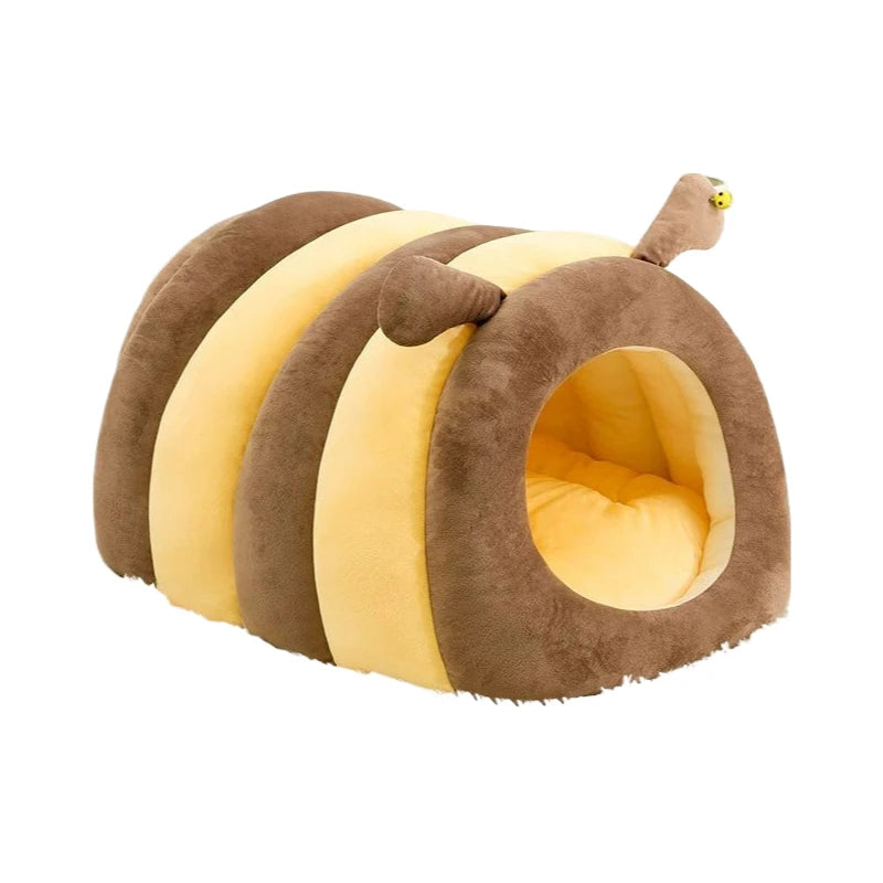 Cute Beehive Warm Enclosed Pet Cave Bed