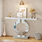Modern Mirrored Console Table for Entryway and Living Room