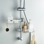 Kitchen Space Aluminum Sink Drain Rack and Sponge Storage Holder