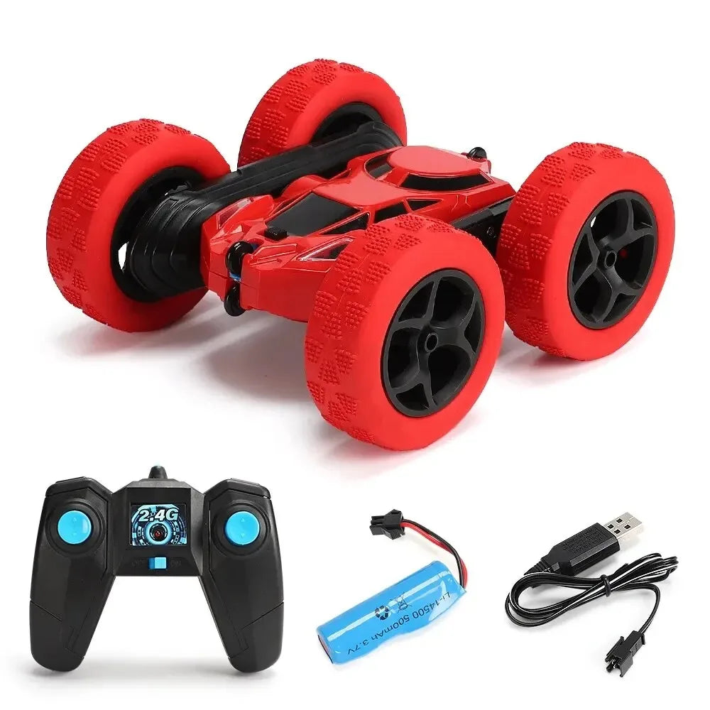 Kids 2.4G Double Sided Flip RC Stunt Car Toy Set