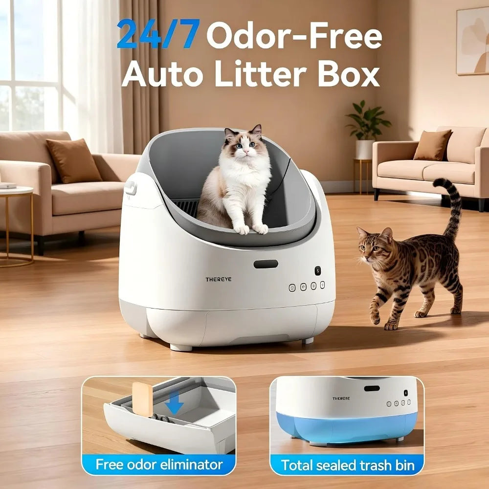 Open Top Self Cleaning Automatic Cat Litter Box