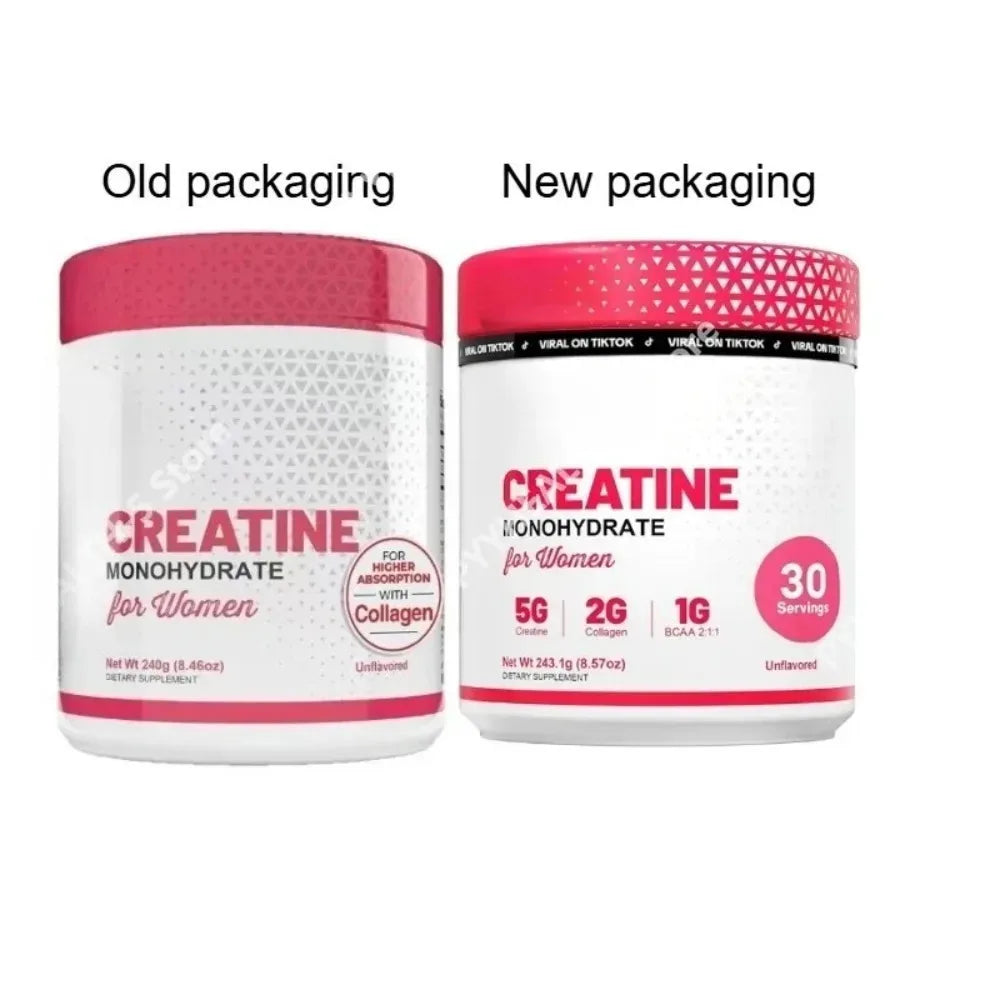 Creatine Monohydrate Hydrolyzed Collagen Powder Muscle Recovery Supplement 8.5 oz