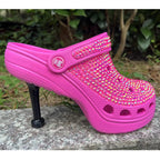 Women's Snake Shaped Rhinestone Pointed Toe High Heel Sandals