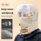 Unisex Windproof Thickened Plush Riding Face Mask Hood