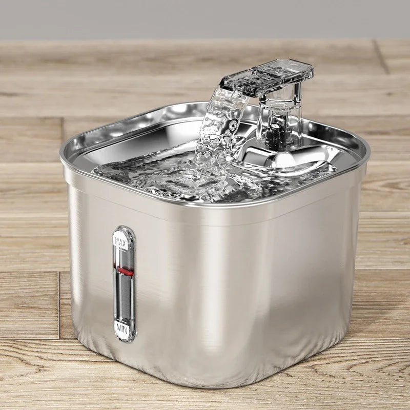 Stainless Steel Automatic Pet Water Fountain with Sensor and Filter for Cats and Dogs