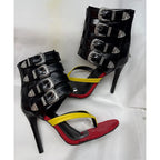 Women's Sexy Buckle Belt Zipper Modern High Heel Sandals