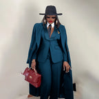 Men's Tailored Three-Piece Blazer Vest and Pants Suit