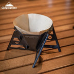 Foldable Camping Coffee Dripper and Portable Titanium Plated Funnel Rack