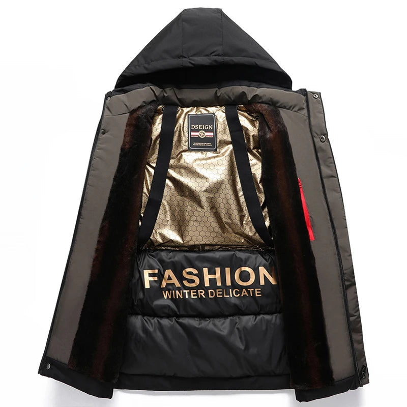 Men's Thick Warm Hooded Winter Parka Coat