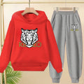 Kids' Tiger Print Hoodie Sweatshirt Pants Set