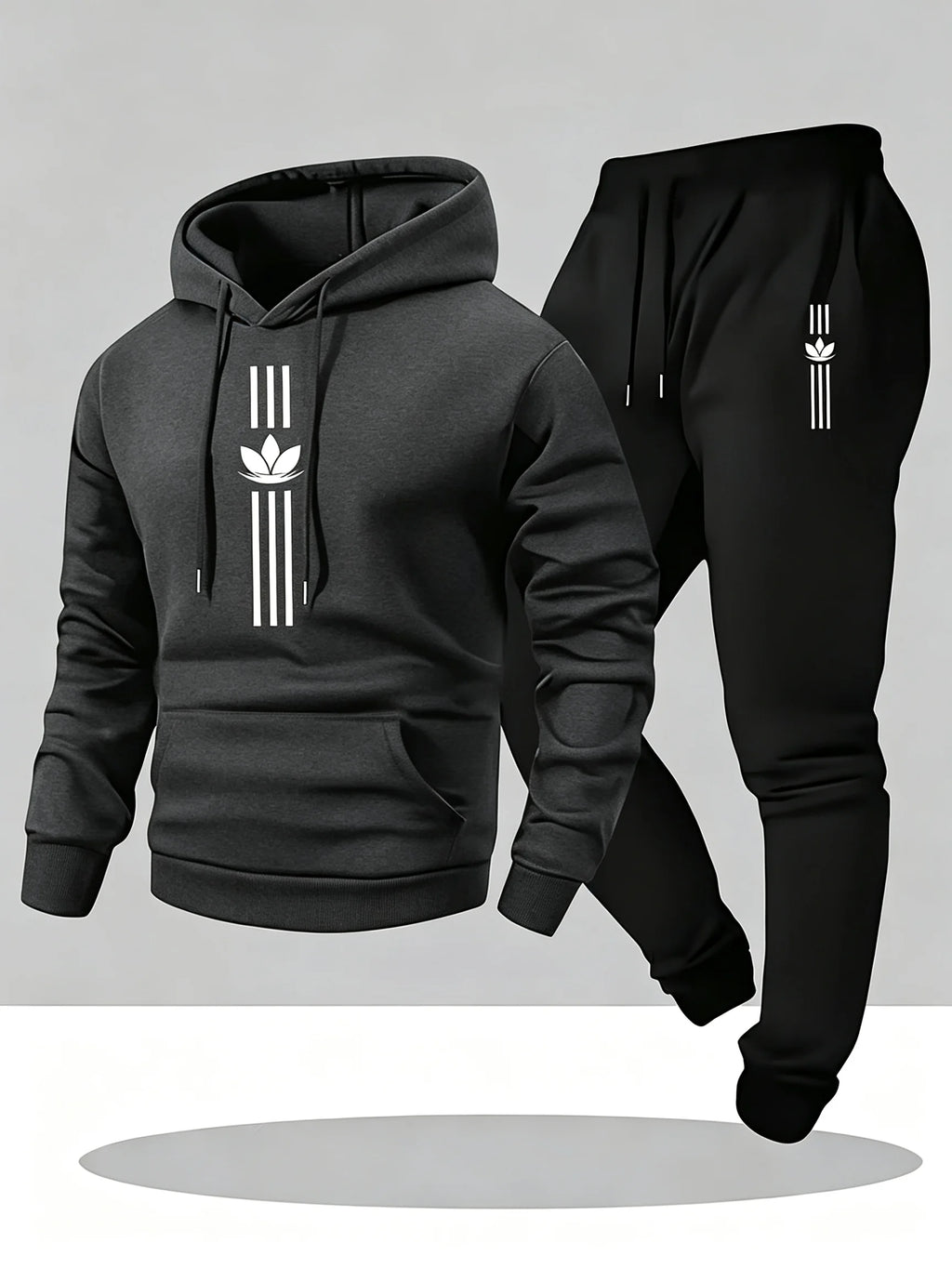 Men's Casual Hoodie and Sweatpants Two Piece Tracksuit Set