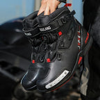 Men's Fashion Leather Breathable Anti-Slip Motorcycle Ankle Boots