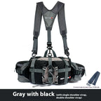 Waterproof Hiking Waist Bag with Reflective Strip and 1.3-Gallon Capacity