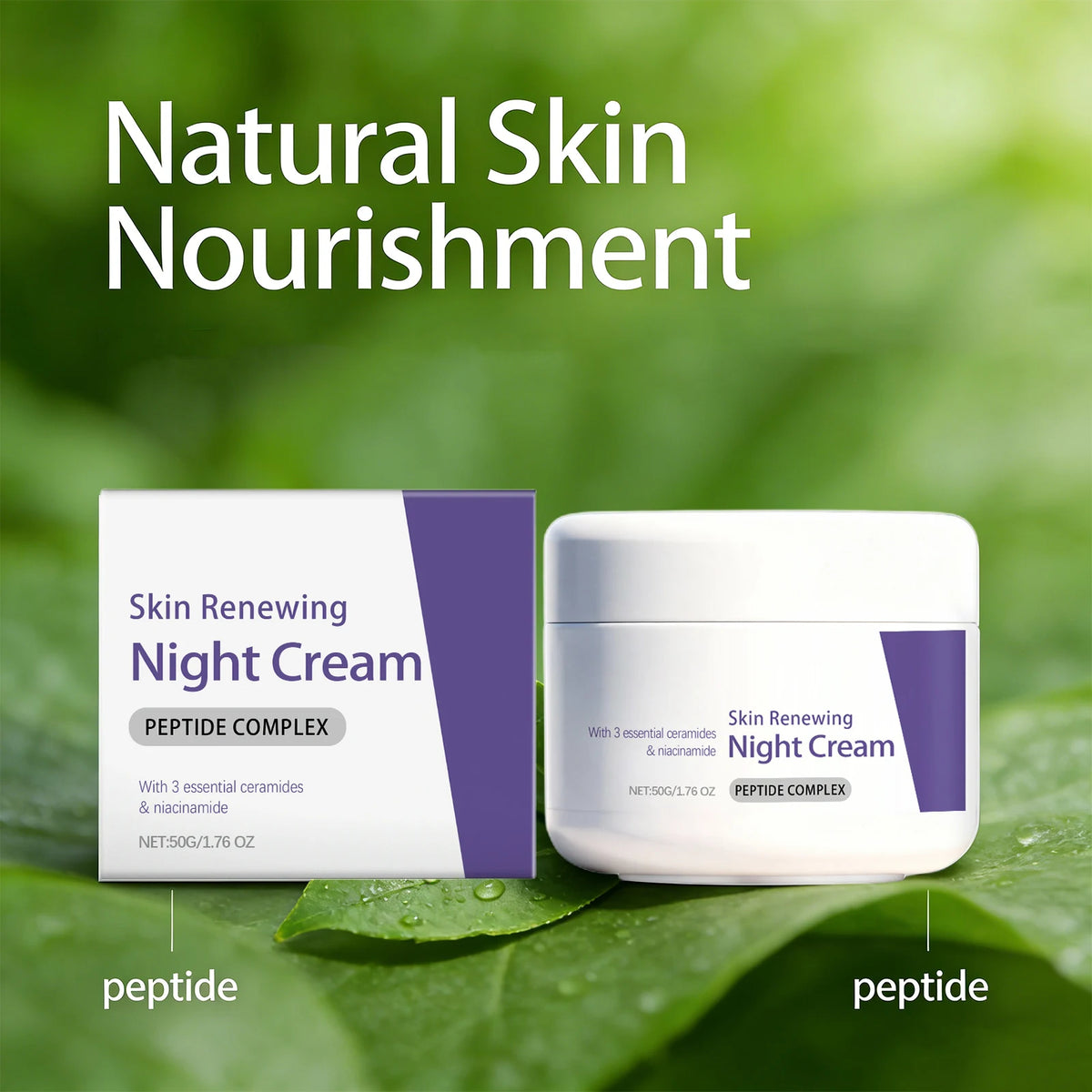 Unisex Nicotinamide & Ceramide Skin Renewing Night Face Cream 1.8 oz