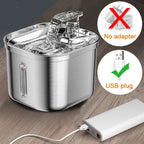 Stainless Steel Automatic Pet Water Fountain with Sensor and Filter for Cats and Dogs