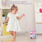 Kids' Interactive Walking Cat Toy with Leash and Sound Effects