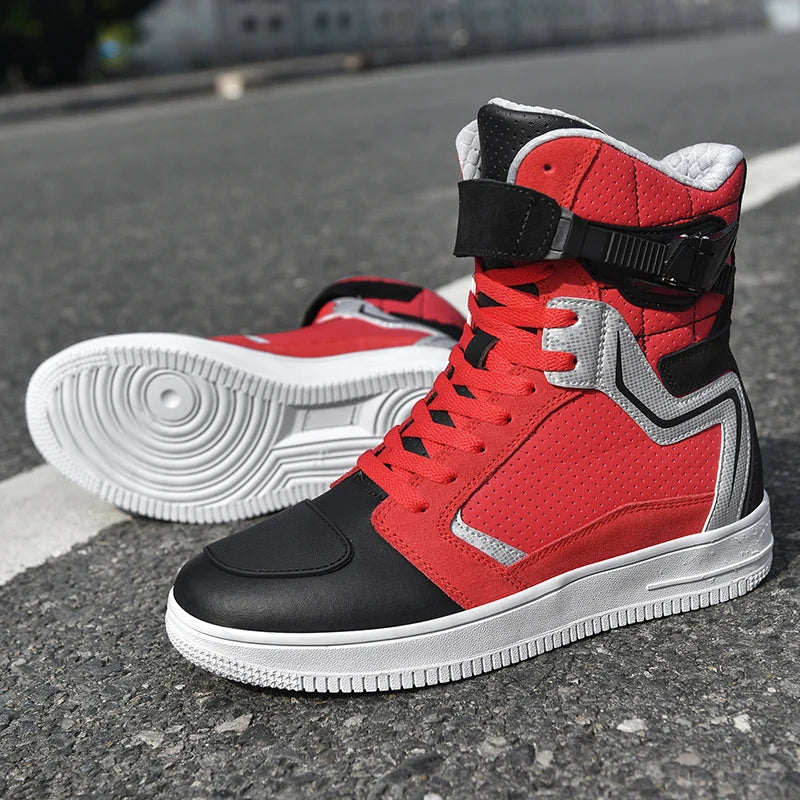 Unisex Leather Anti-Slip Urban Motocross Riding Boots