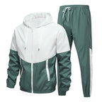 Men's Casual Hooded Jacket and Pants Tracksuit Set