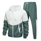 Men's Casual Hooded Jacket and Pants Tracksuit Set