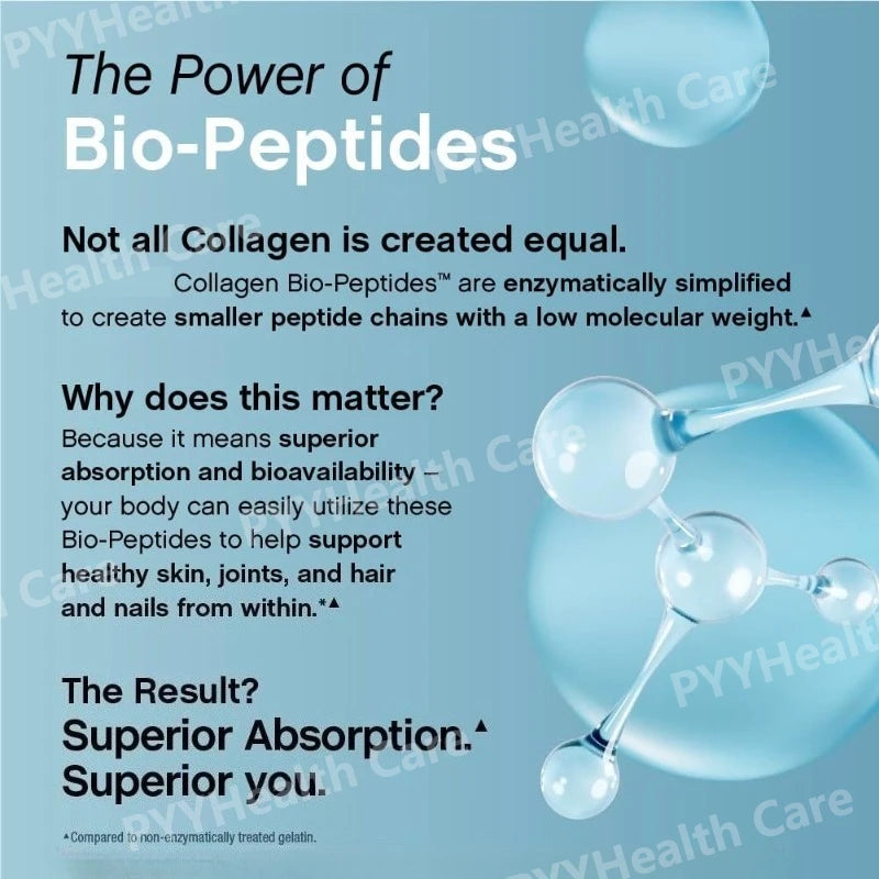 Collagen Bio-Peptides Powder Grass-Fed Supplement for Hair Skin Nails